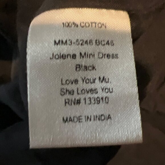 Show Me Your Mumu Black Jolene Mini Dress XS 100% Cotton NO BELT - Picture 4 of 8